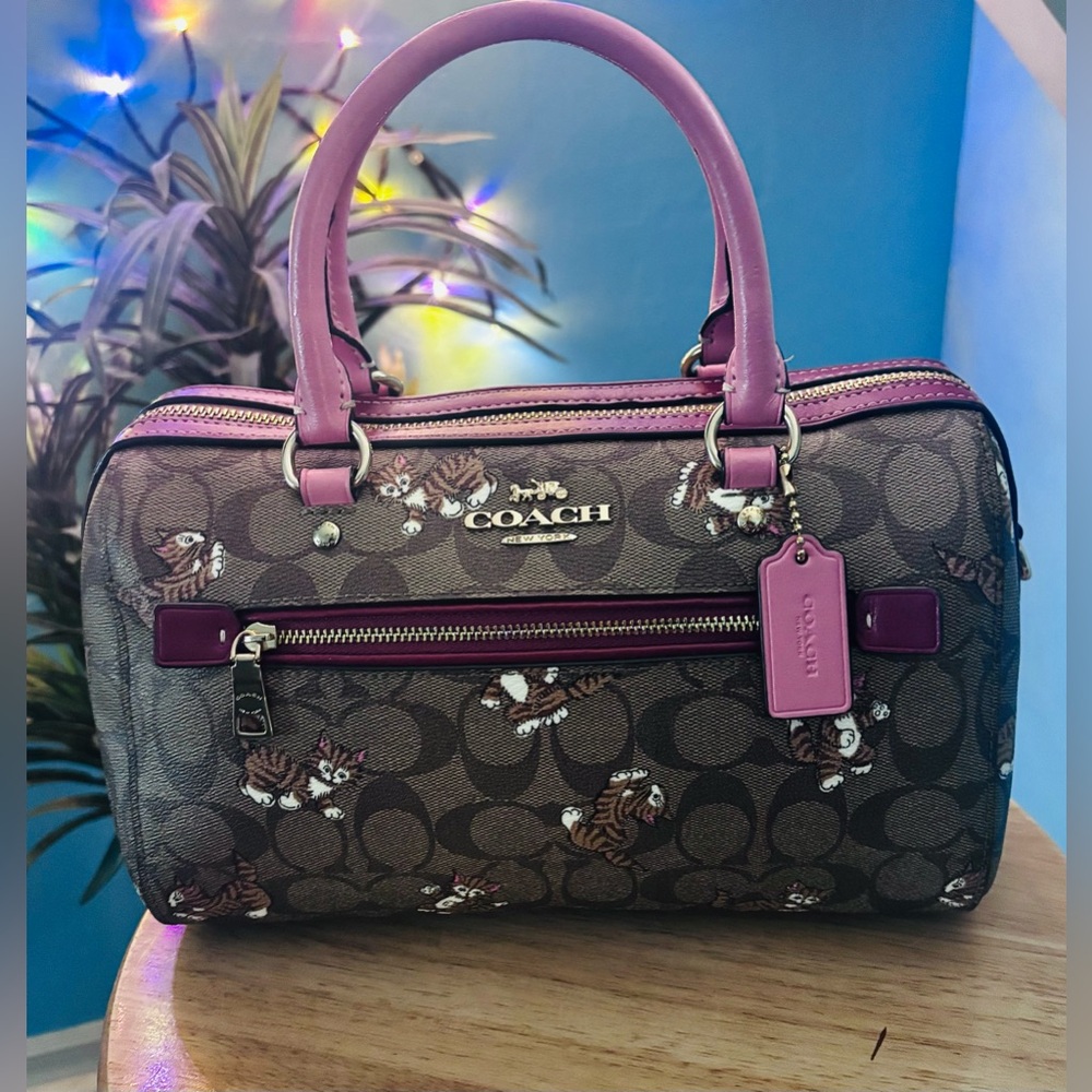 Coach Dancing Kitten Rowan Satchel Bag